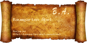 Baumgarten Ábel névjegykártya