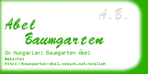 abel baumgarten business card